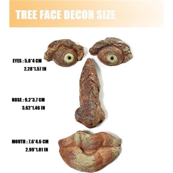 Tree Faces Decor Outdoor,Tree Face Outdoor Statues Old Man Tree Hugger Bark Face - Picture 4 of 6